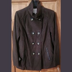Women's Double-Breasted Brown Jacket